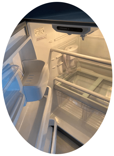 Professionally cleaned refrigerator interior