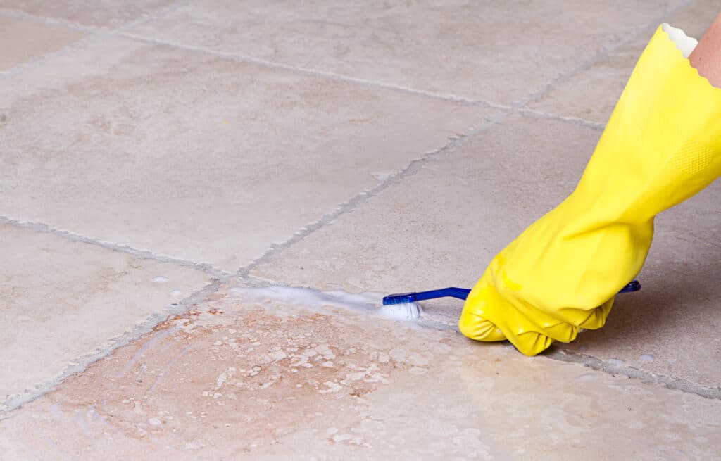 Dark or discoloured grout lines